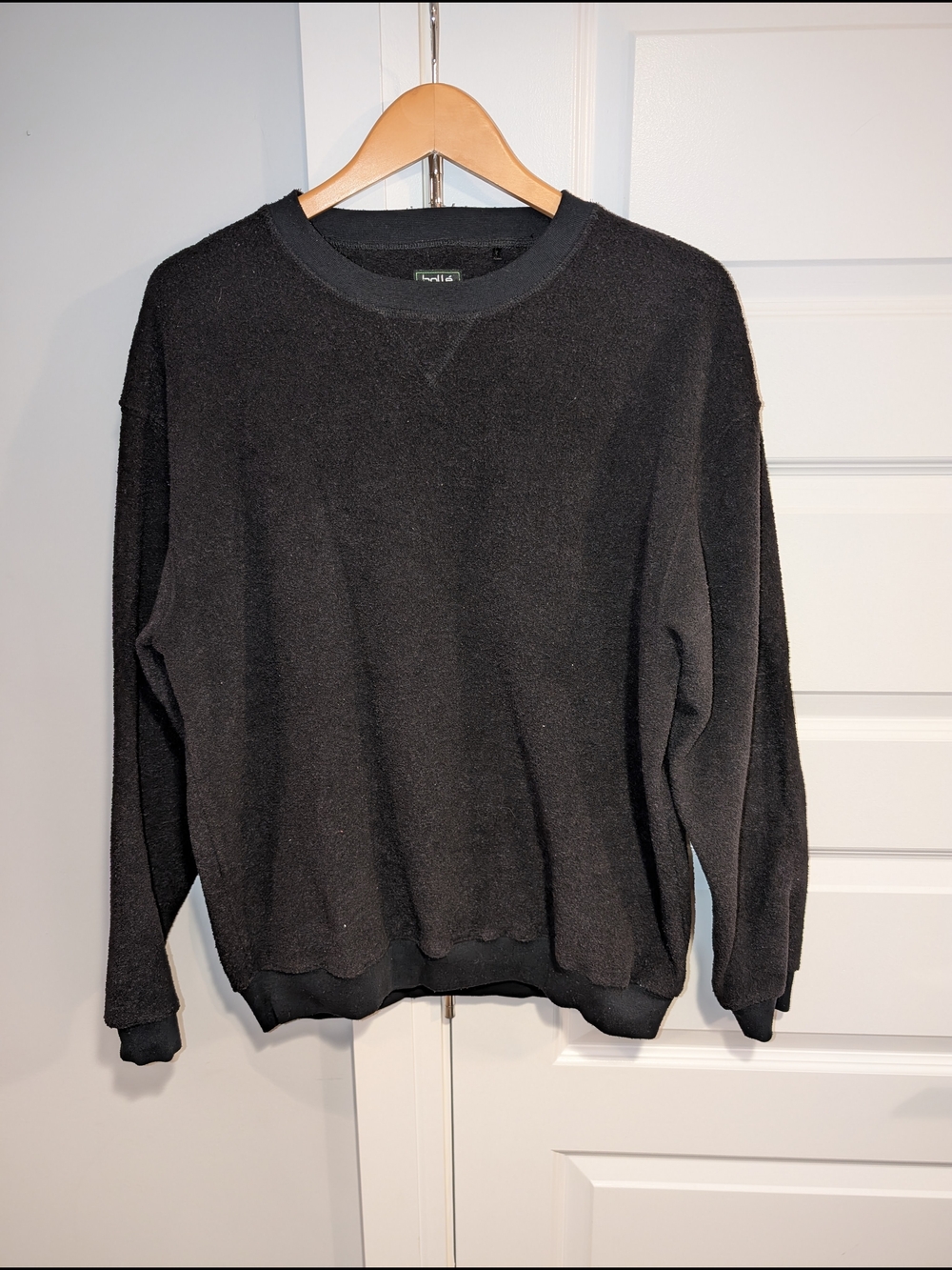 Black Crewneck Pullover Golf Sweater